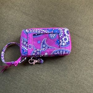 Vera Bradley Purple and Blue Key & Card Holder